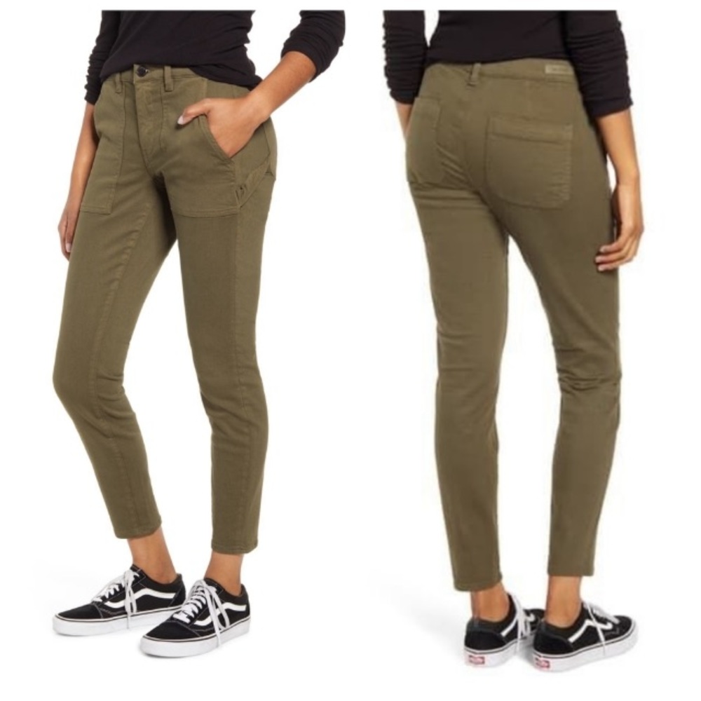 Blank NYC Madison Crop Olive Green Carpenter size 26